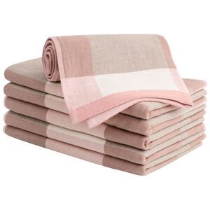 6pcs 100% Cotton Kitchen Towel Dish Towels for Cleaning Drying Pink,White